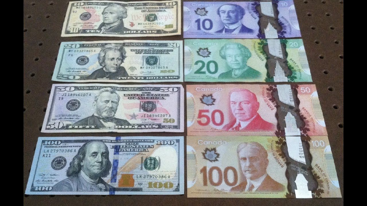 canada money vs american money