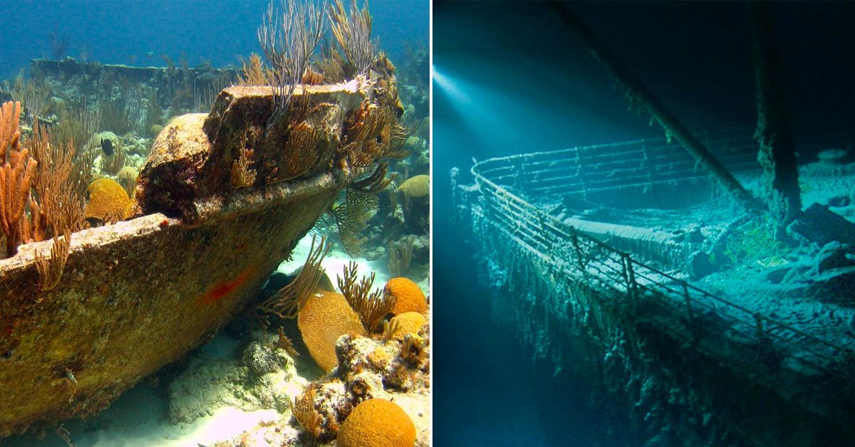 shipwrecks on ocean floor
