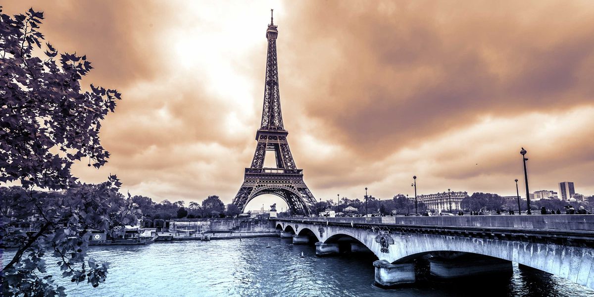 Eiffel Tower with the river