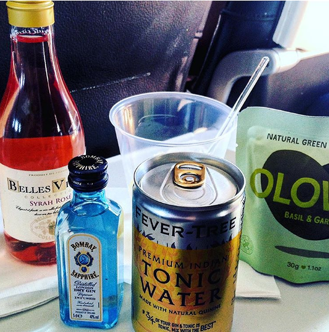 Beverages on a flight