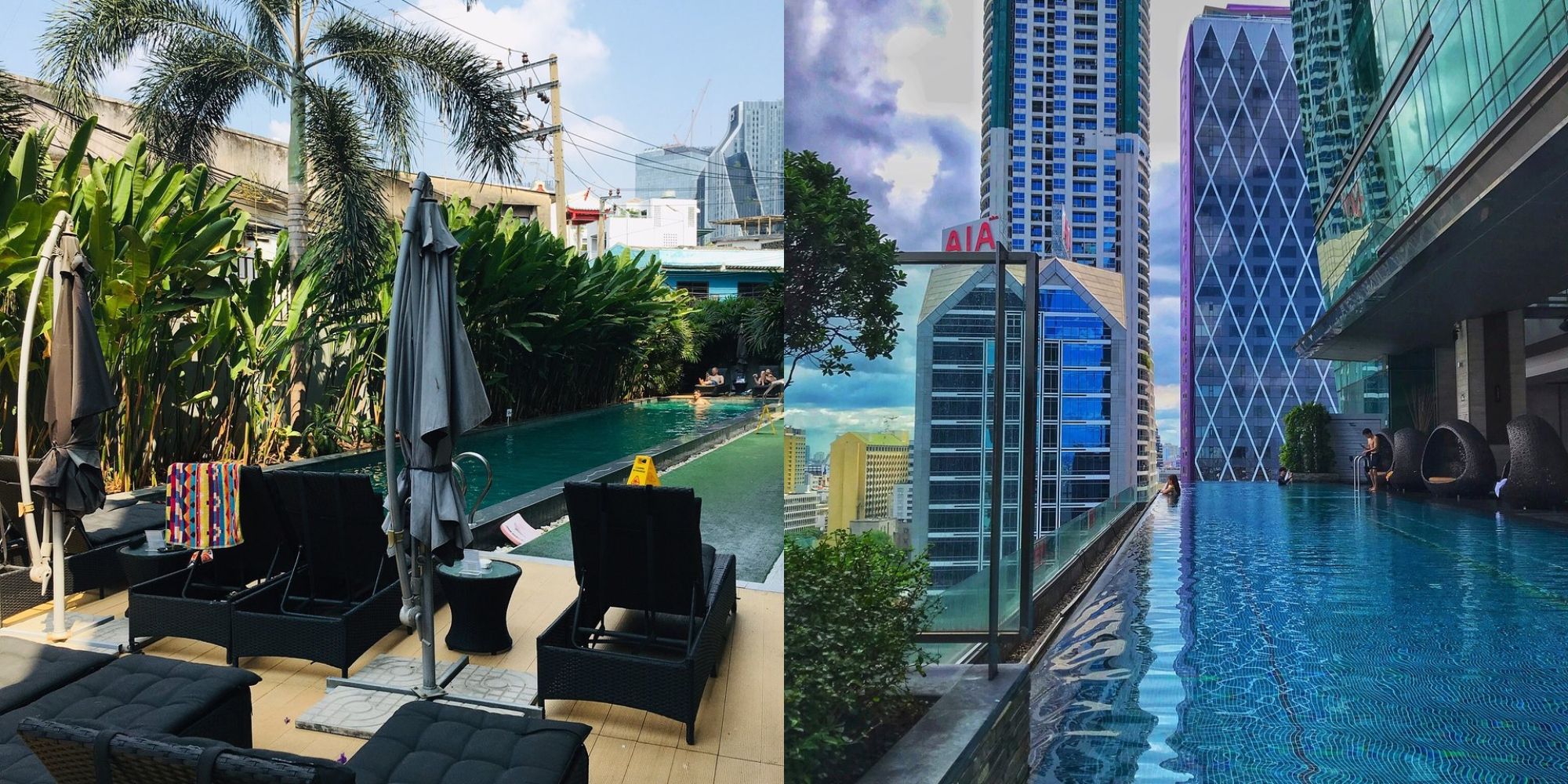hotels bangkok thailand pools