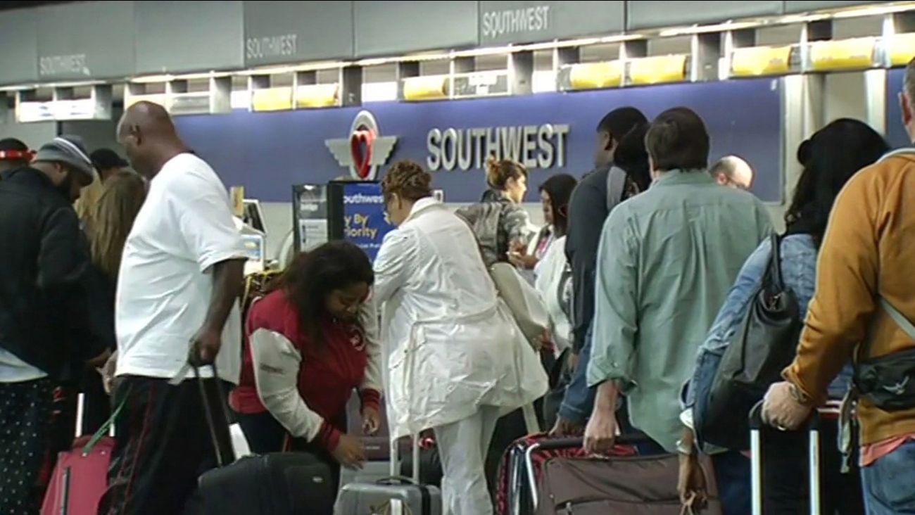 Passengers Getting Ready To Get On Southwest Flight