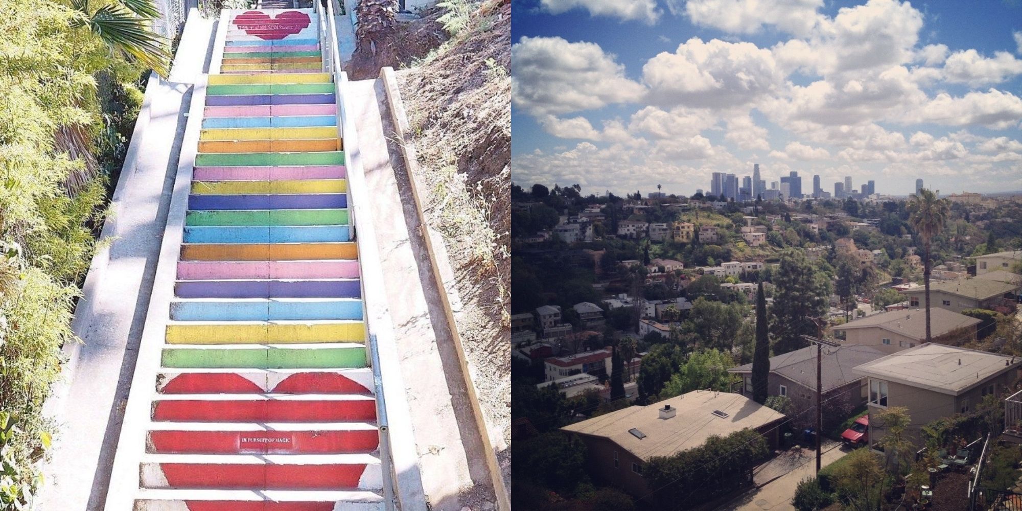 silver lake stair hike and view of LA