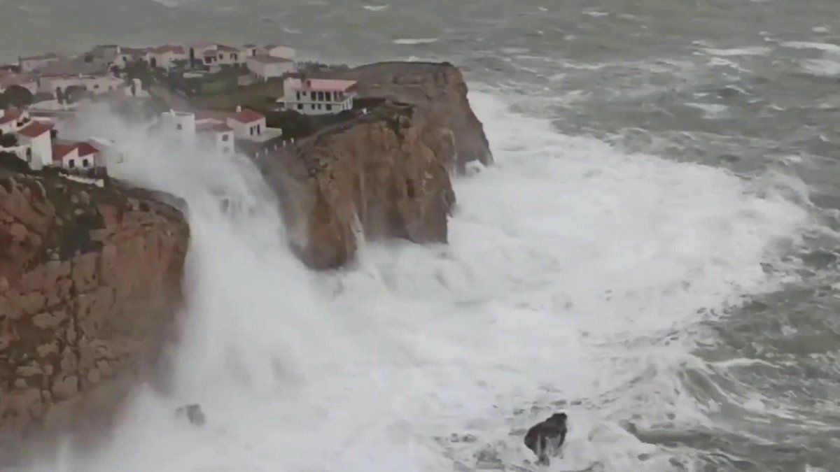 Storm Gloria pelts Spanish coast with 50-foot waves