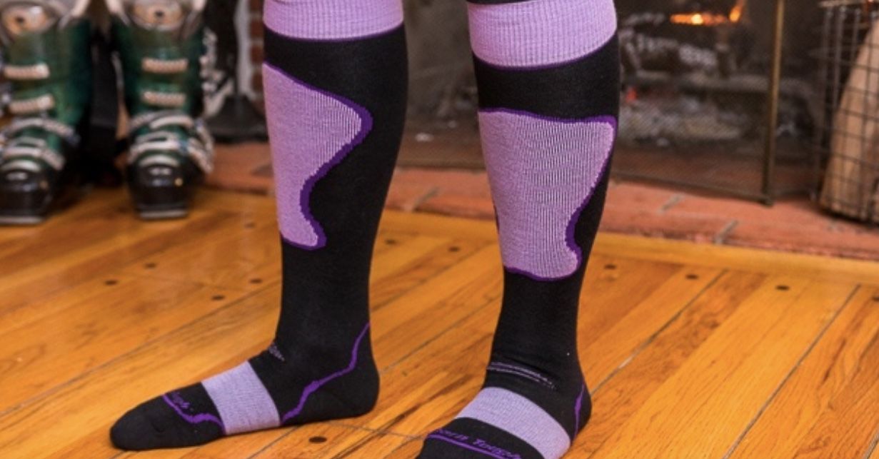 purple ski socks