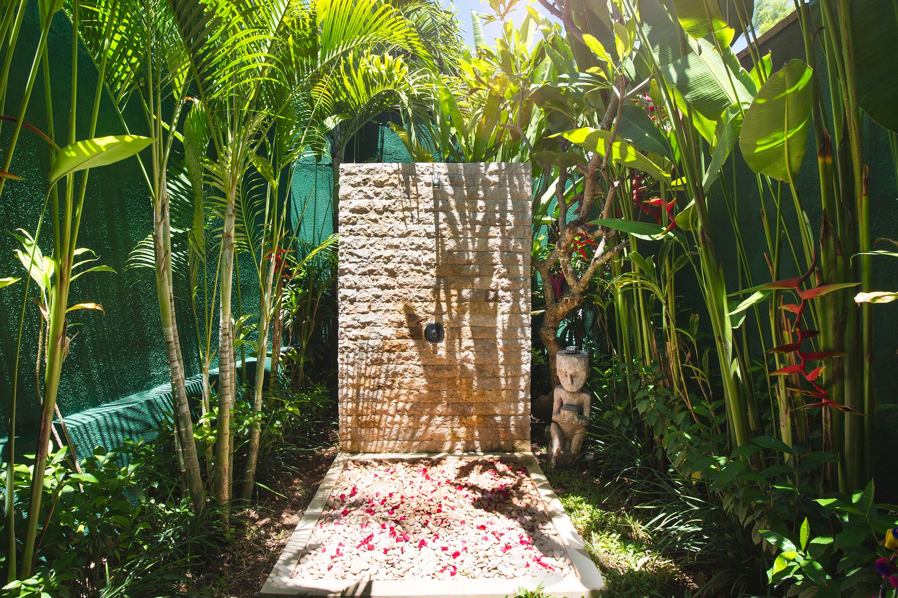 an outdoor shower in bali