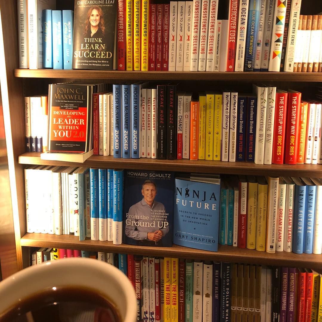 Coffee an d some books at the airport