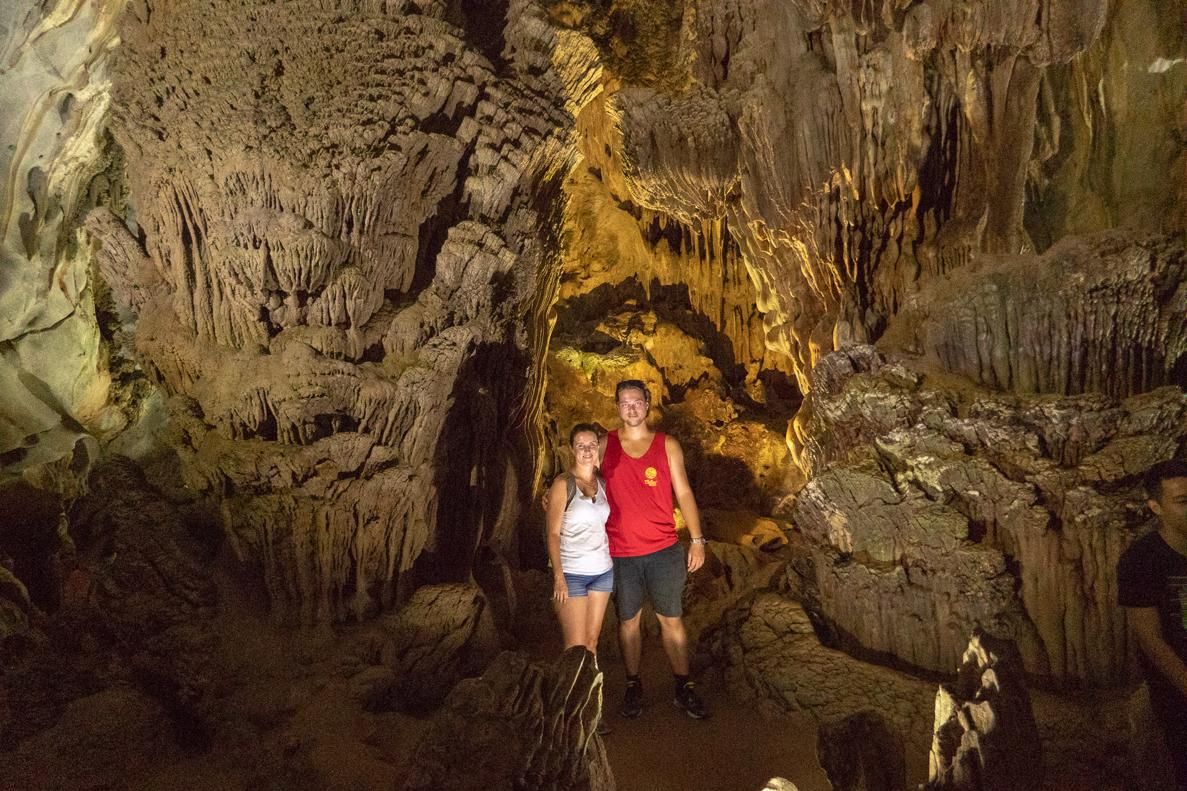 Couple in Phong Nha National Park cave