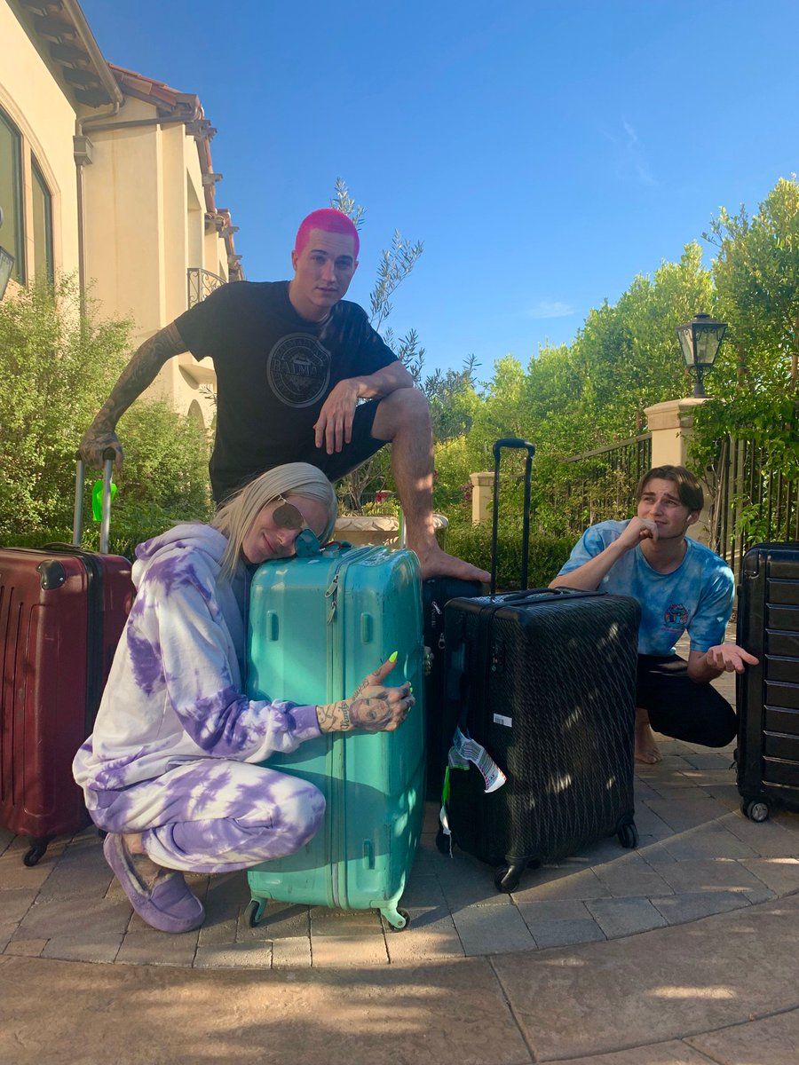 Jeffree Star with his expensive luggage collection