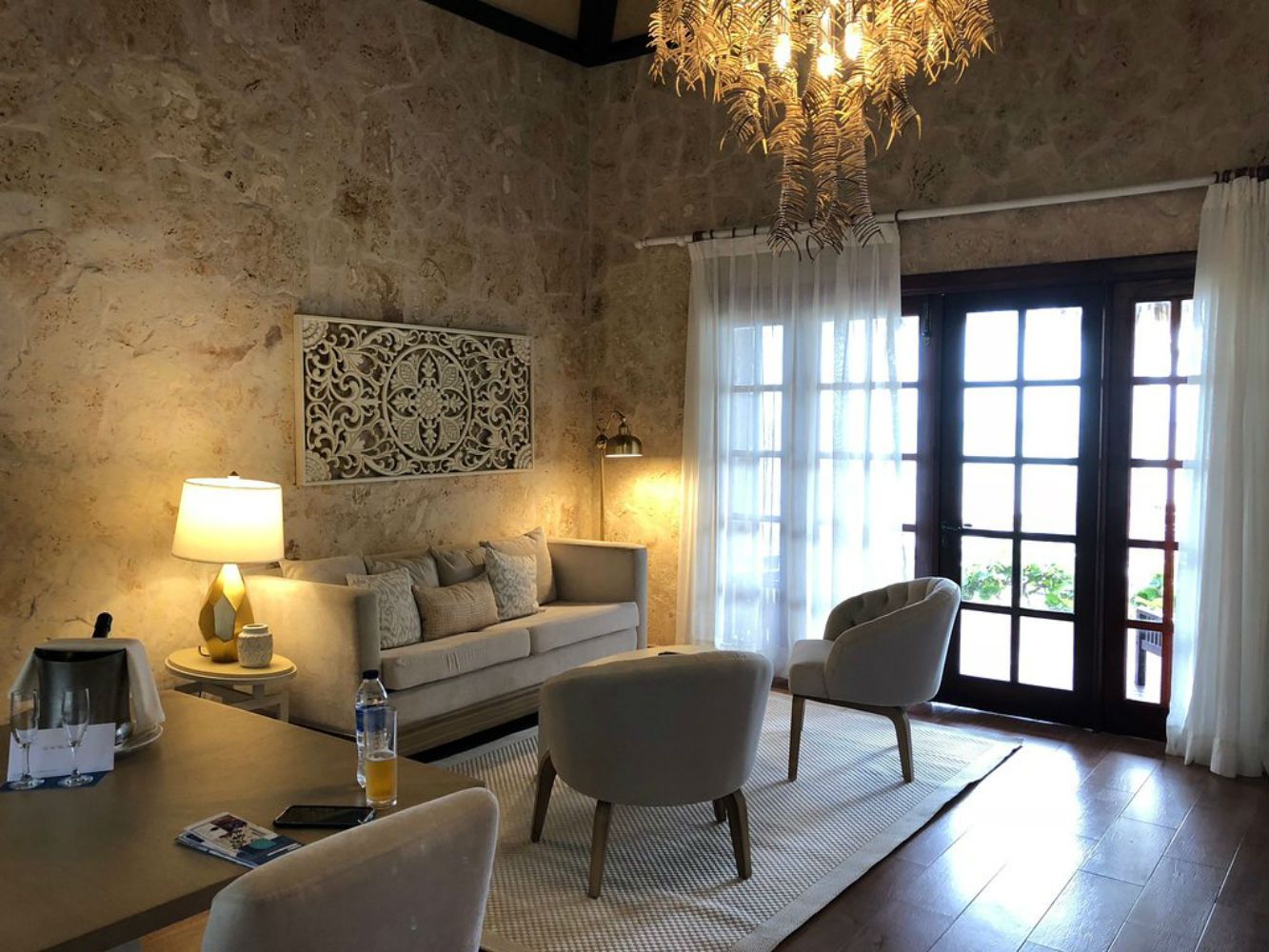 living room of villa at resort
