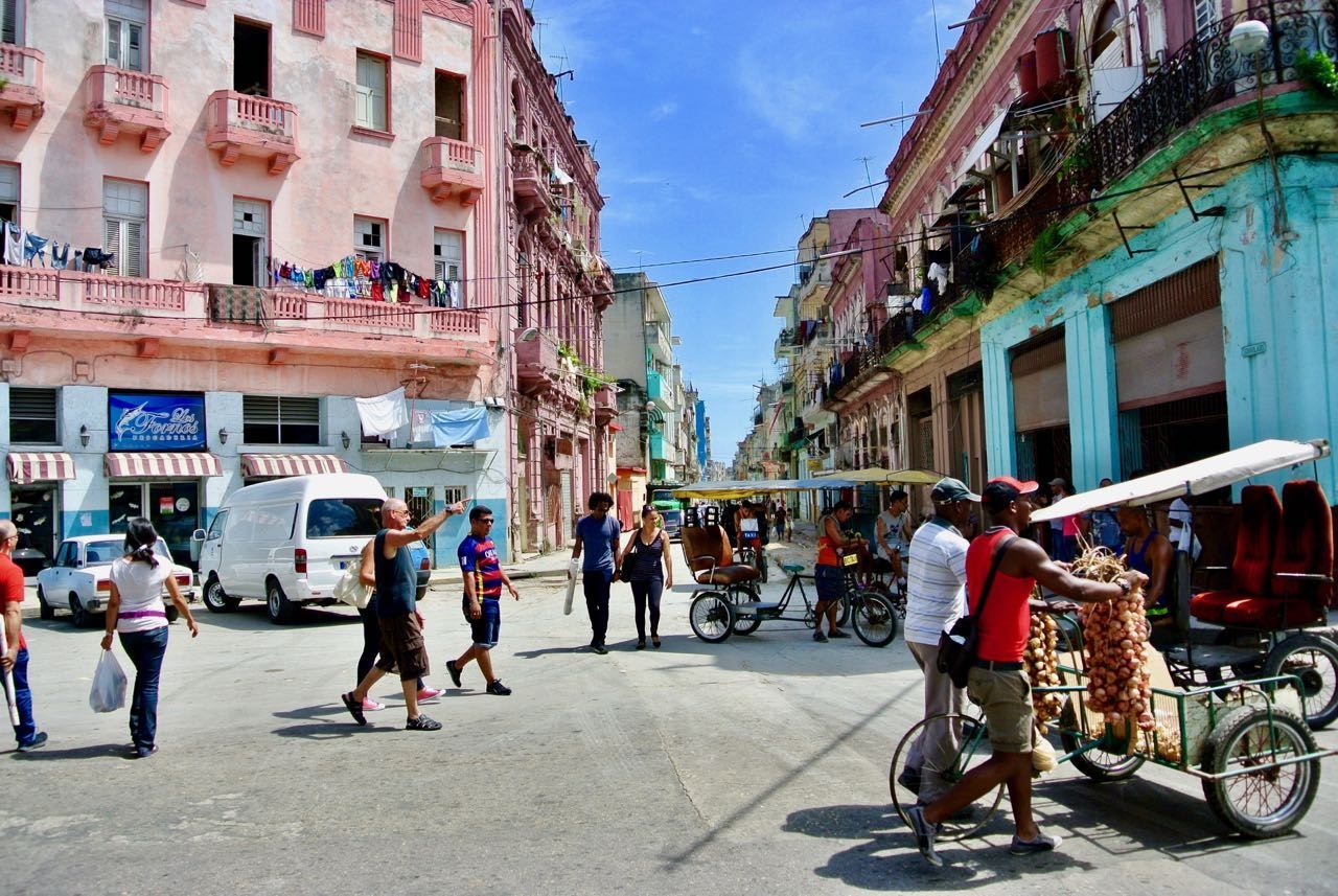 People on the streets of Cuba