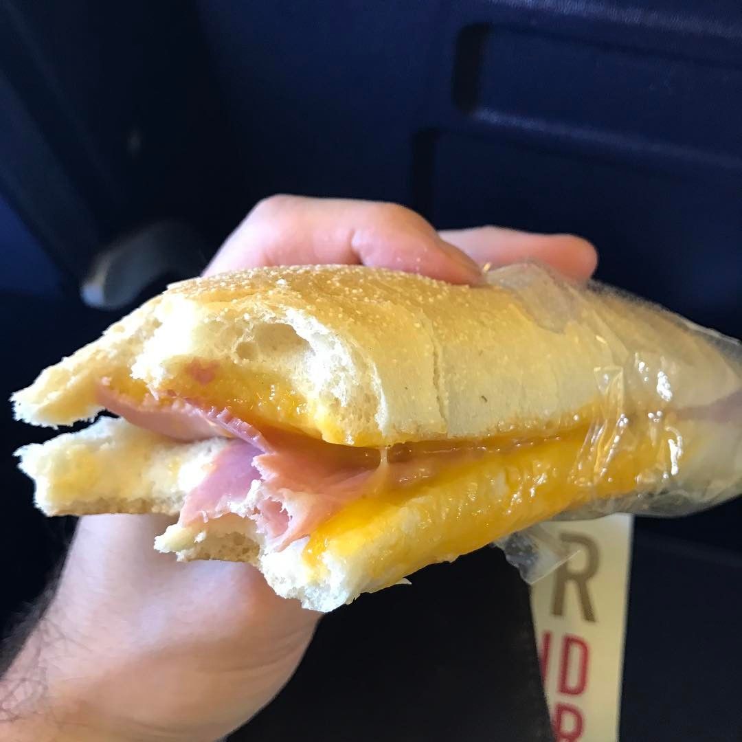 Sandwich on an airplane