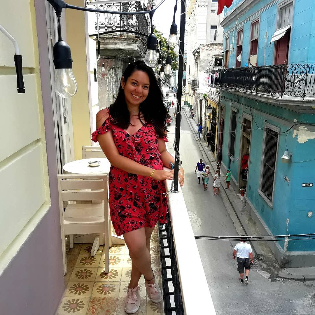 Woman standing outside in Cuba