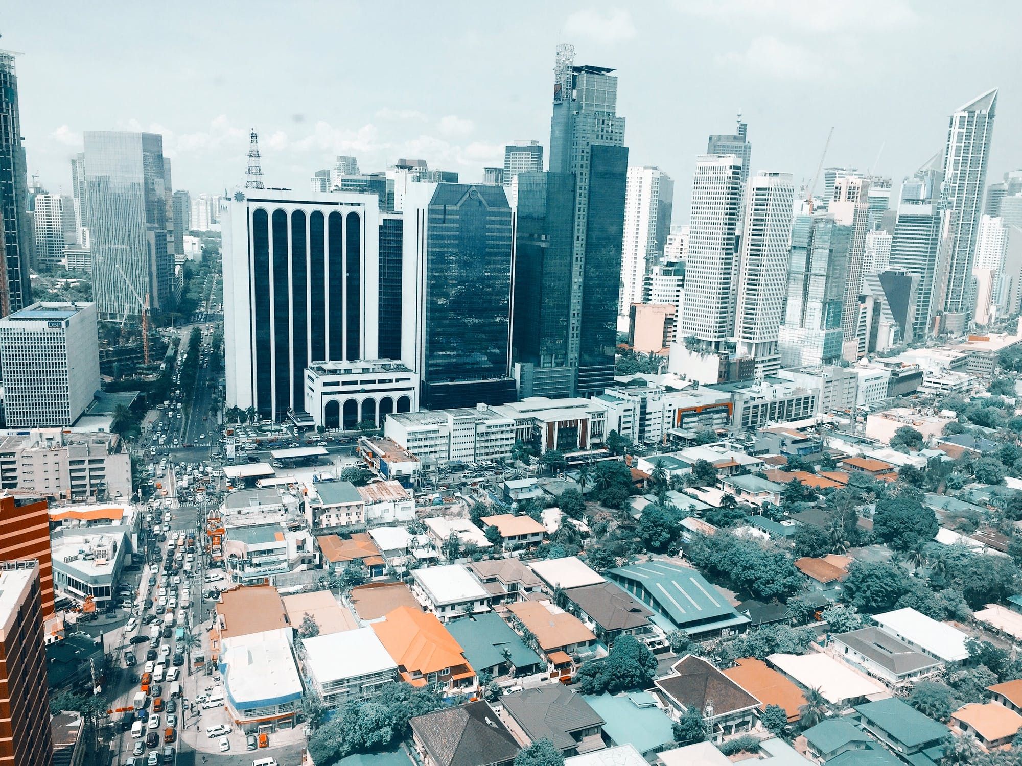 Aerial view of part of Manila