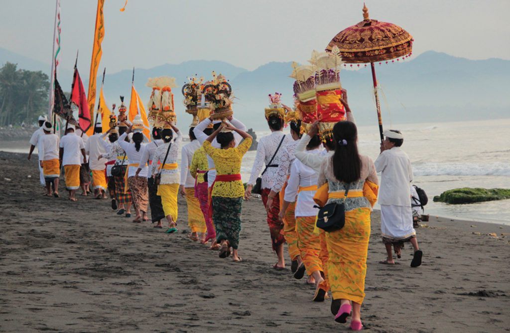 Group of people celebrating Nyepi in bali