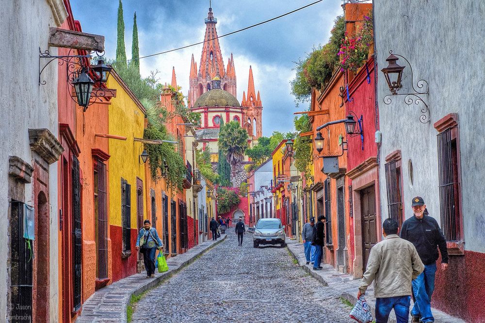 Street view of San Miguel de Allende Mexico