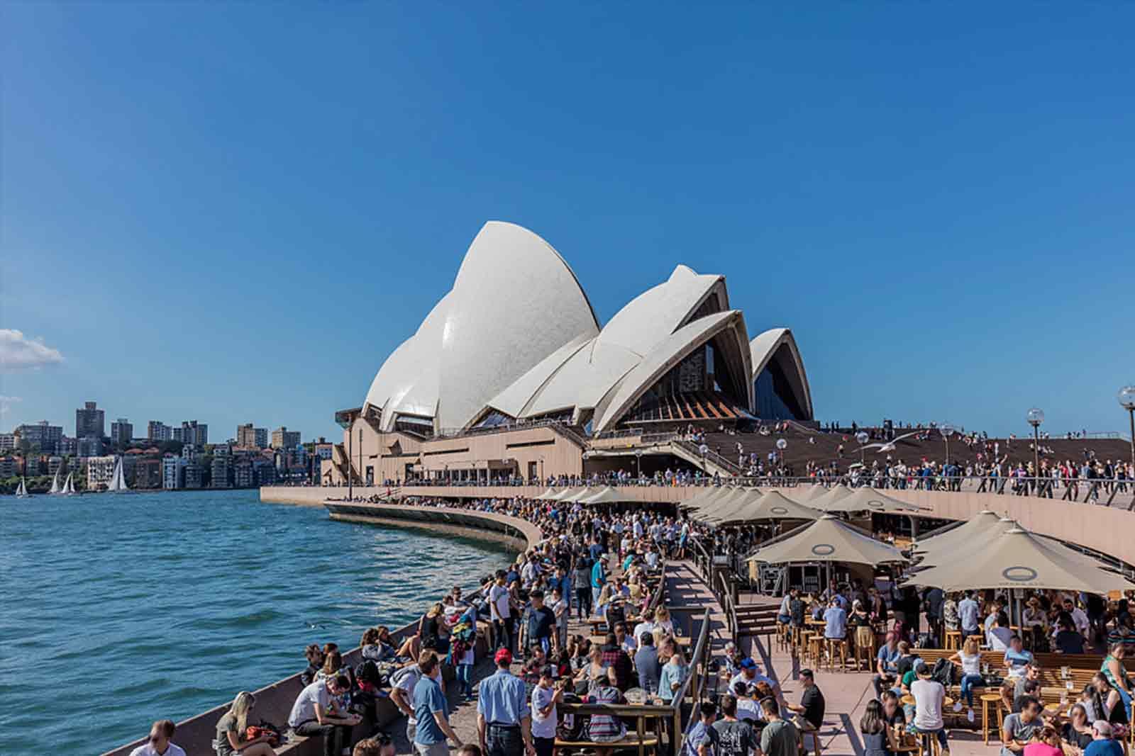 People at the Sydney Opera House