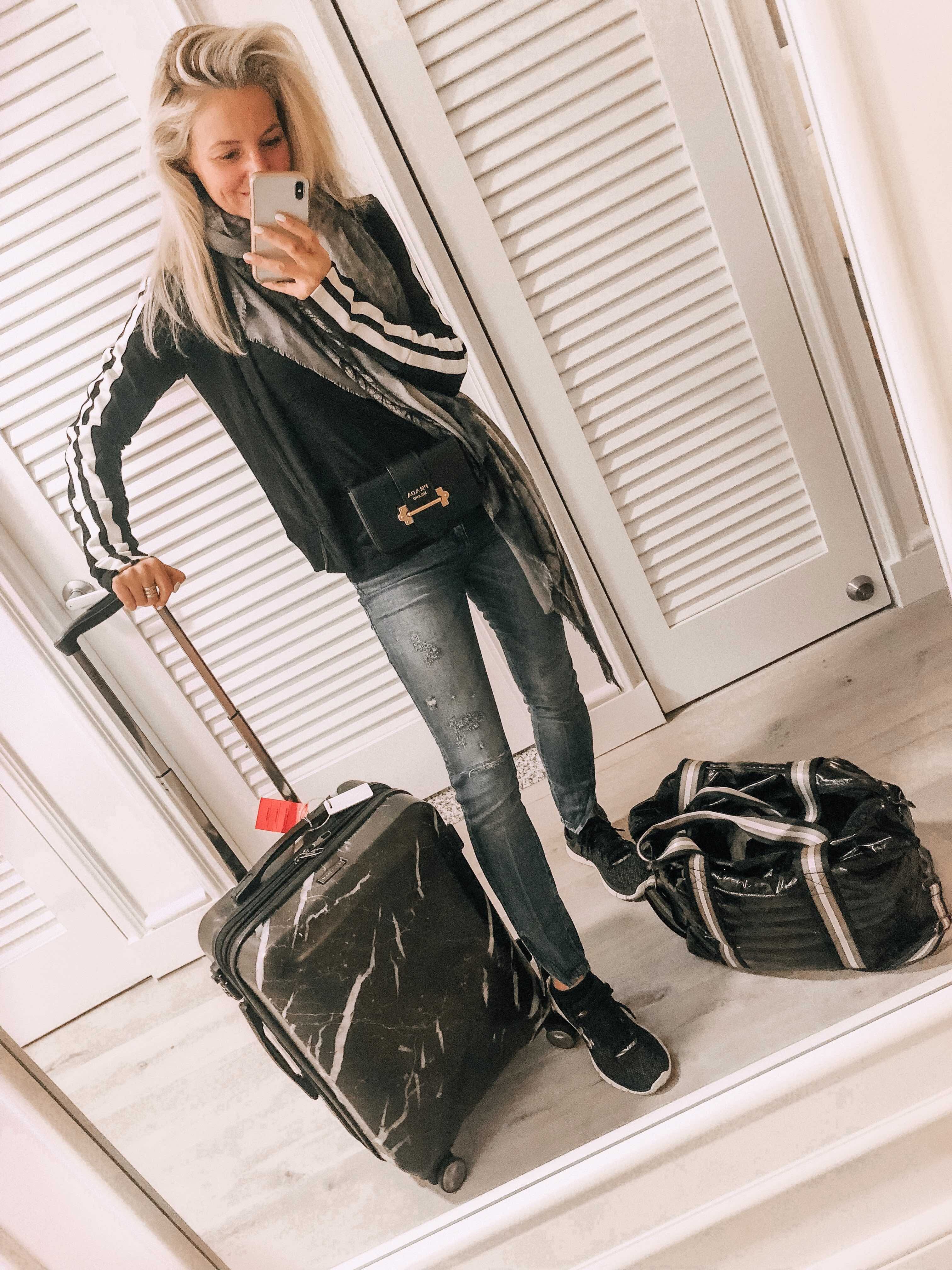 Woman Luggage Selfie