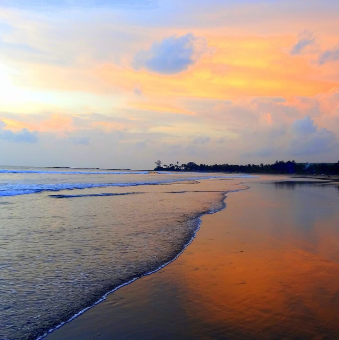 Sunset at Morjim Beach in Goa India