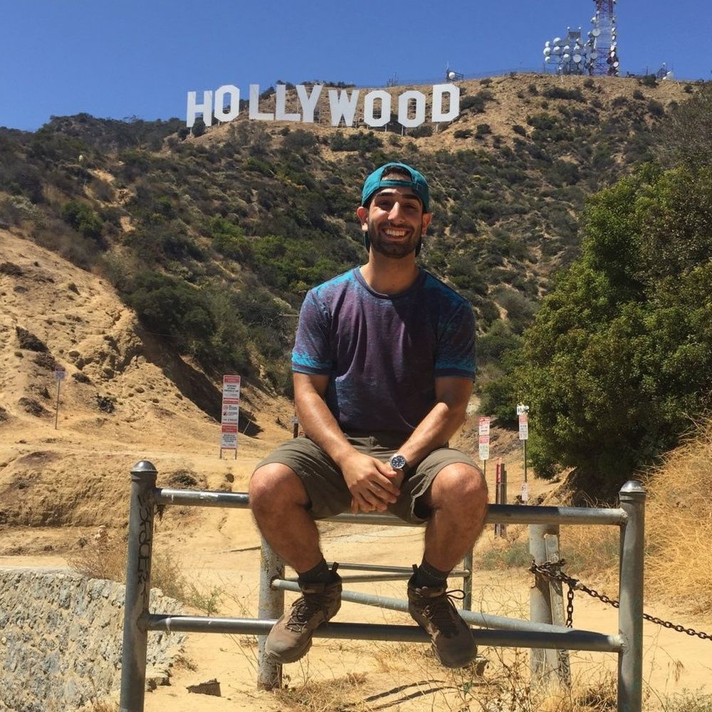 Posing With Hollywood Sign