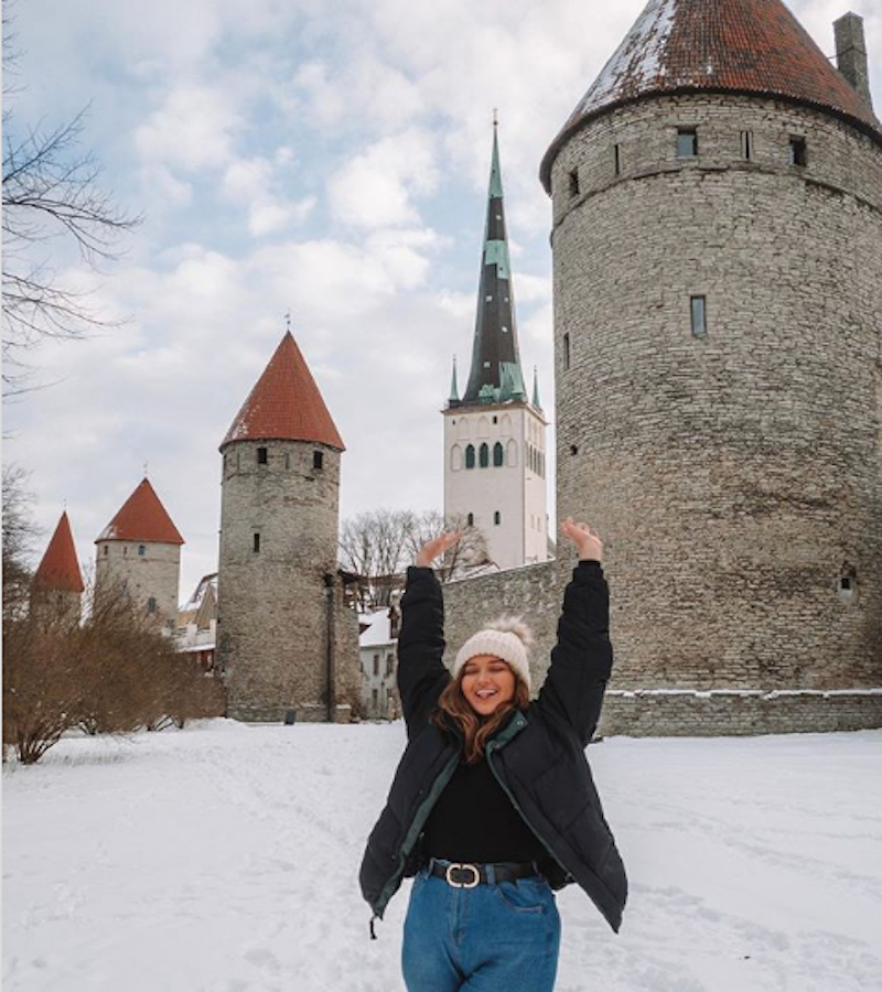 Women In Front Of Tallinn Castles
