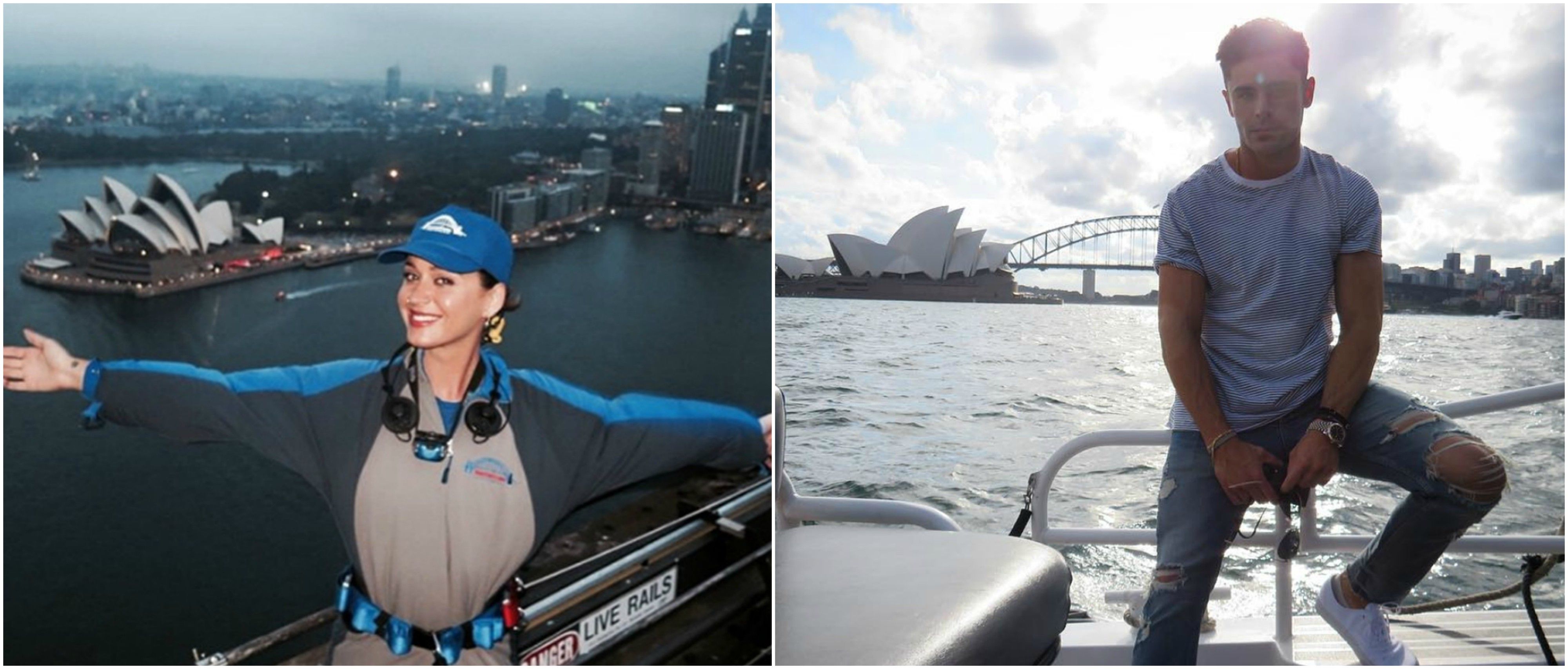 Zac Efron And Katy Perry Love Sydney Harbor Bridge In Sydney, Australia