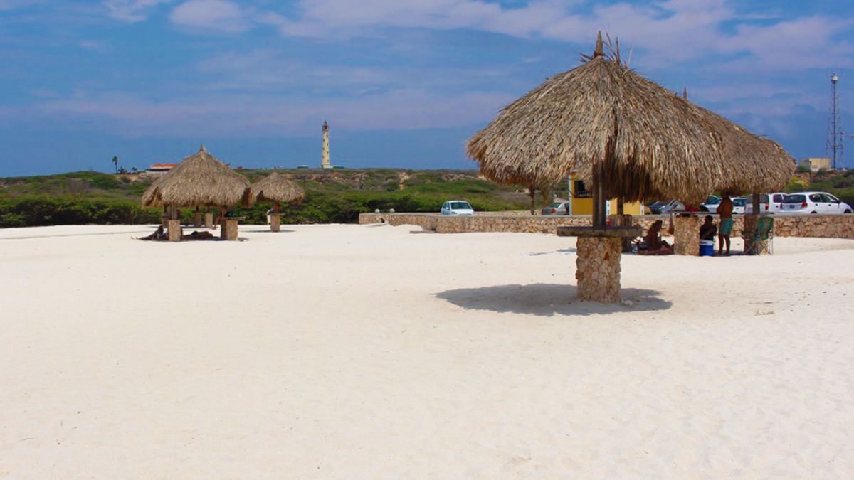 an empty beach in aruba