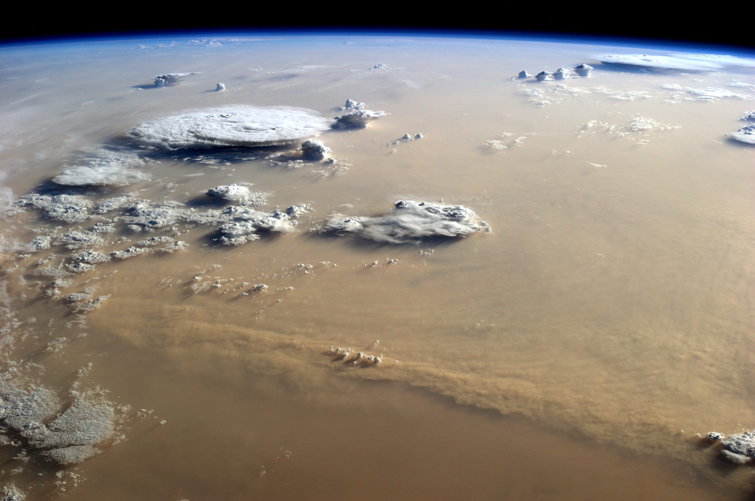 a saharan dust storm from space