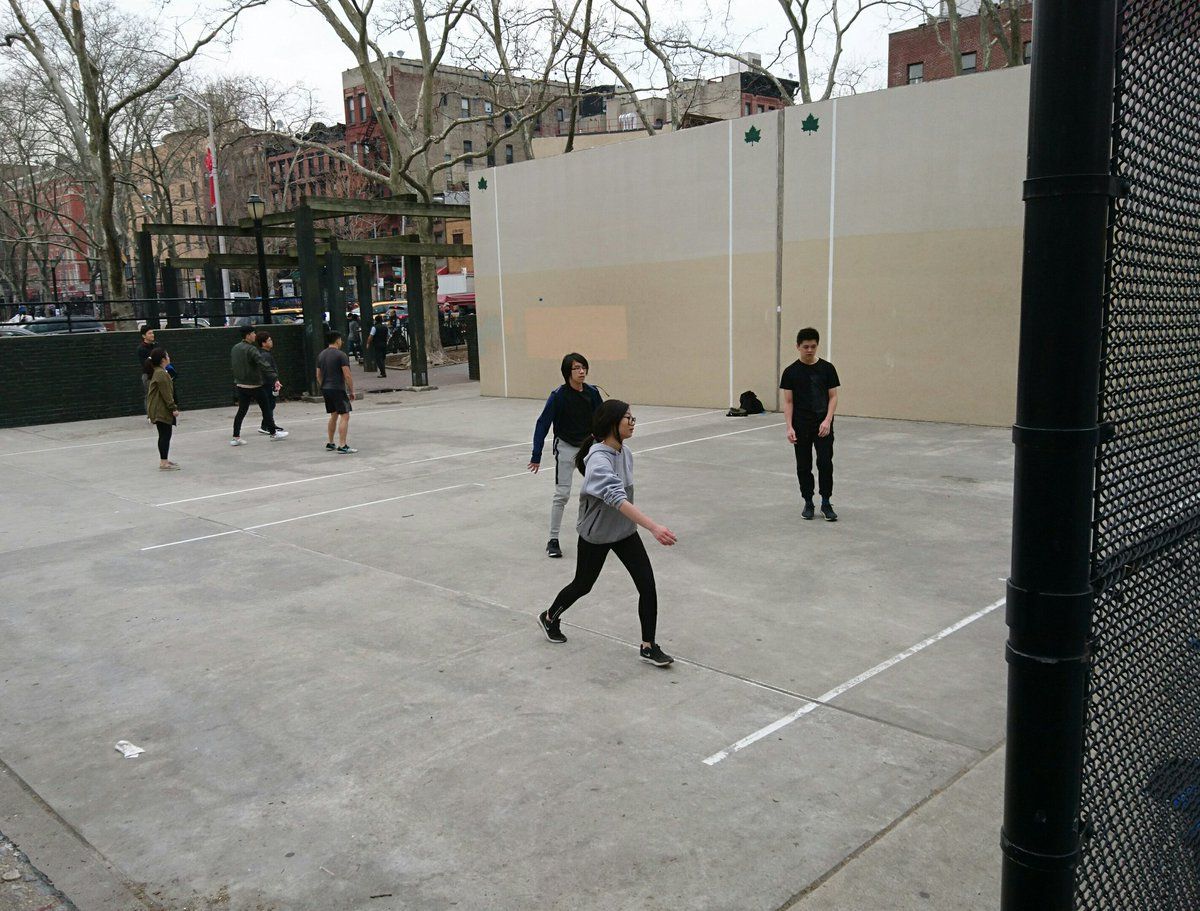 kids playing handball in nyc