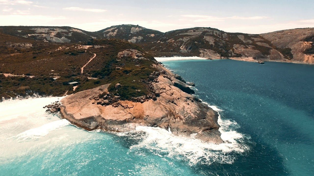 an aerial view of hellfire bay