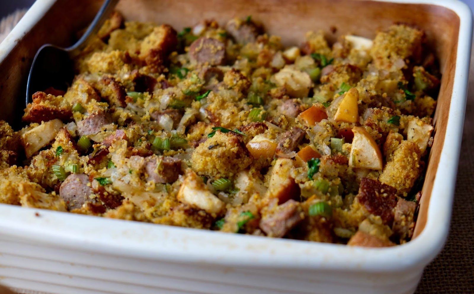 cornbread stuffing with apples and sausage