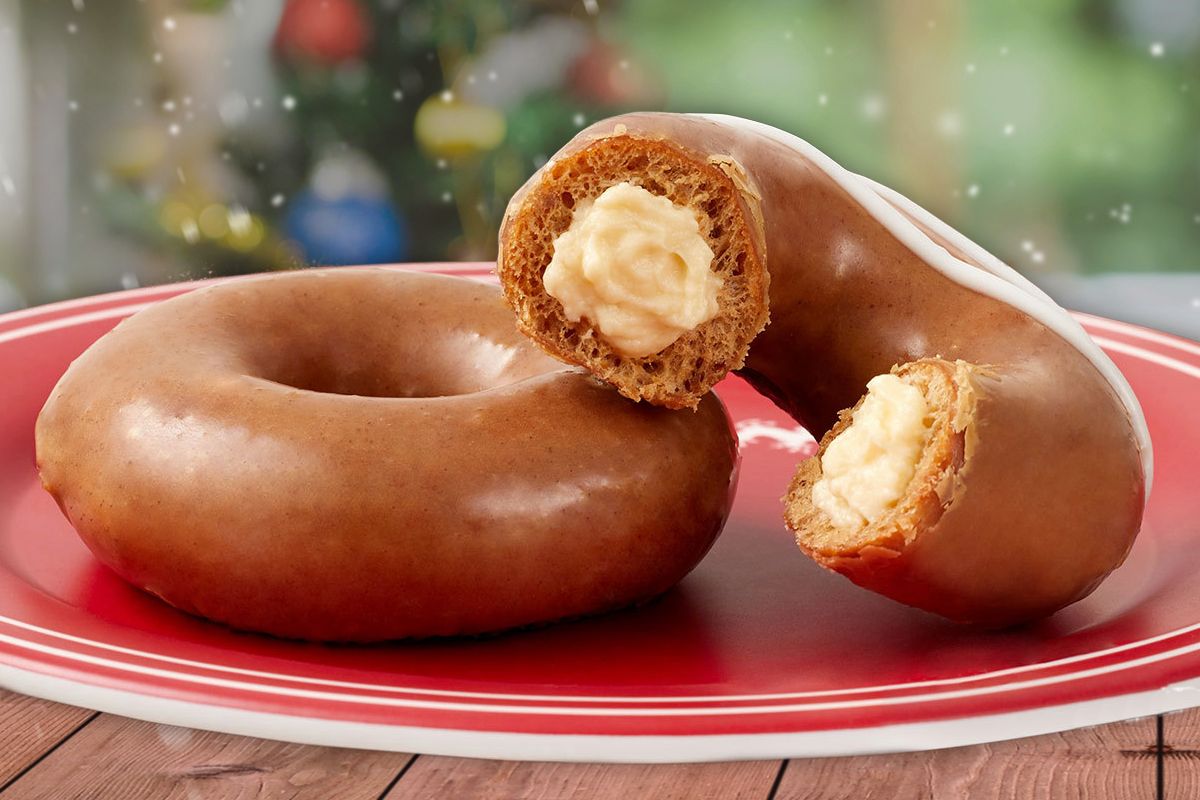 the gingerbread glazed donut from krispy kreme