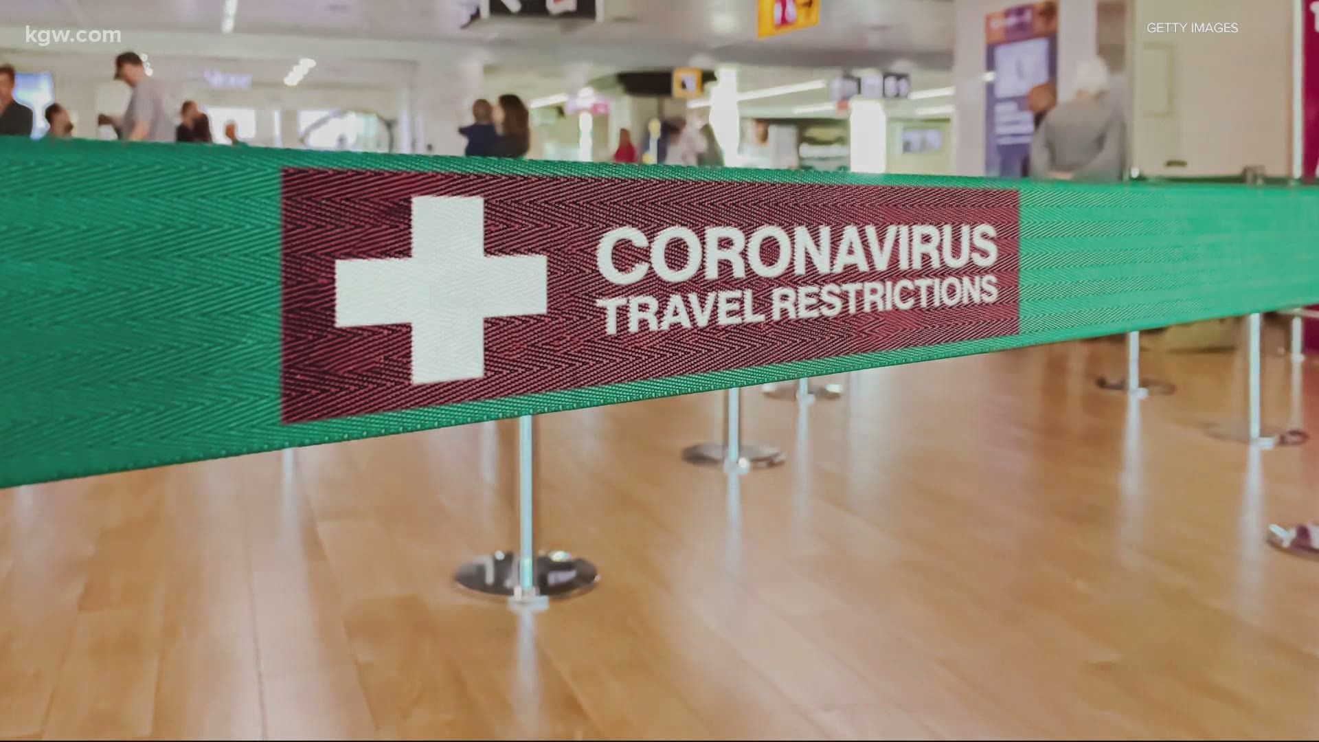 a sign for coronavirus restrictions