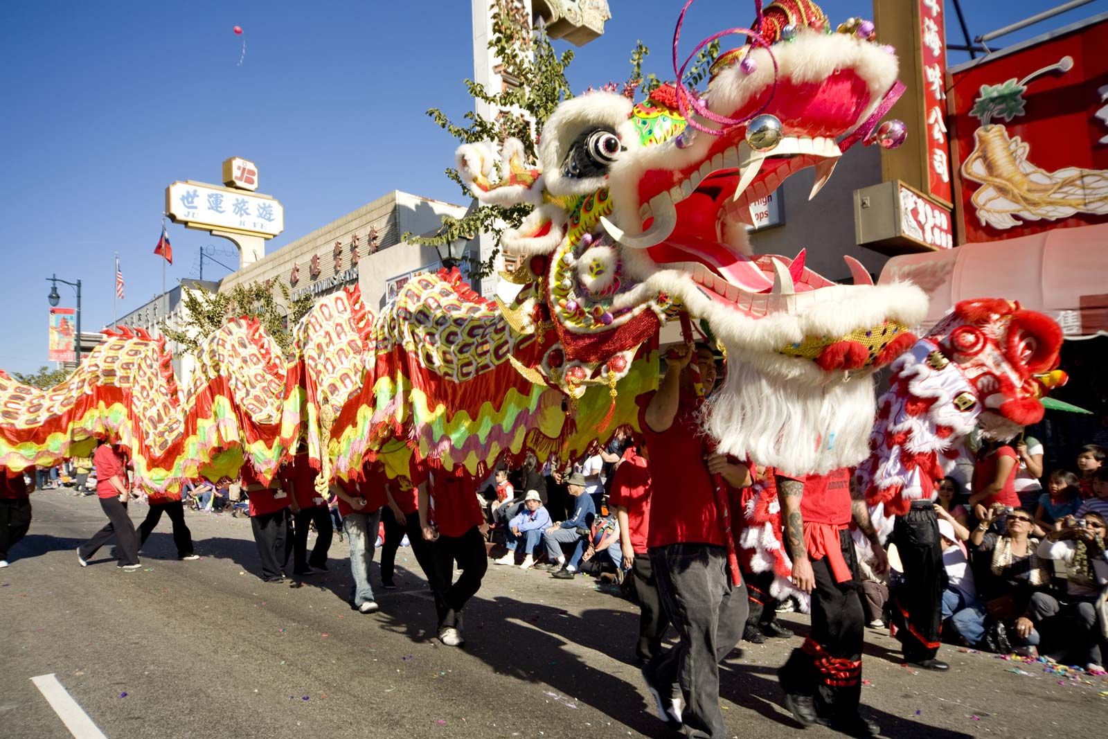 the dragon dance for the lunar new year