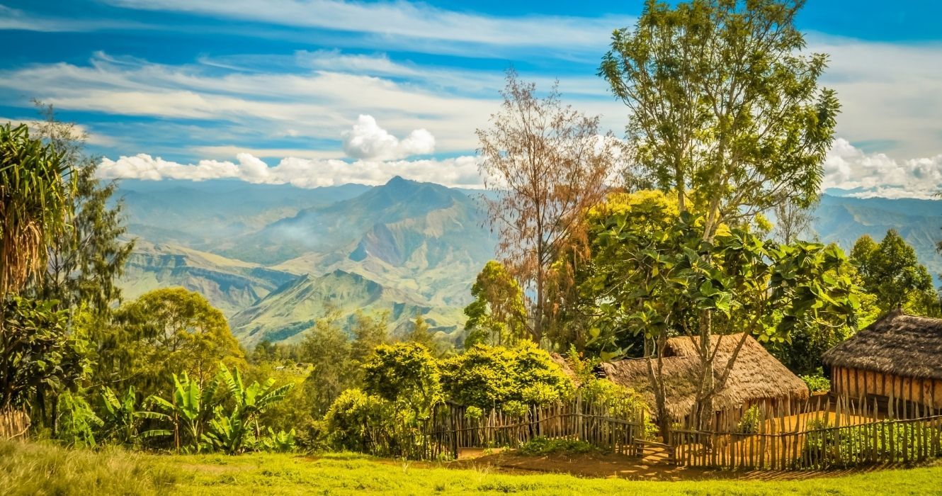 Green Landscape in Papau New Guinea 