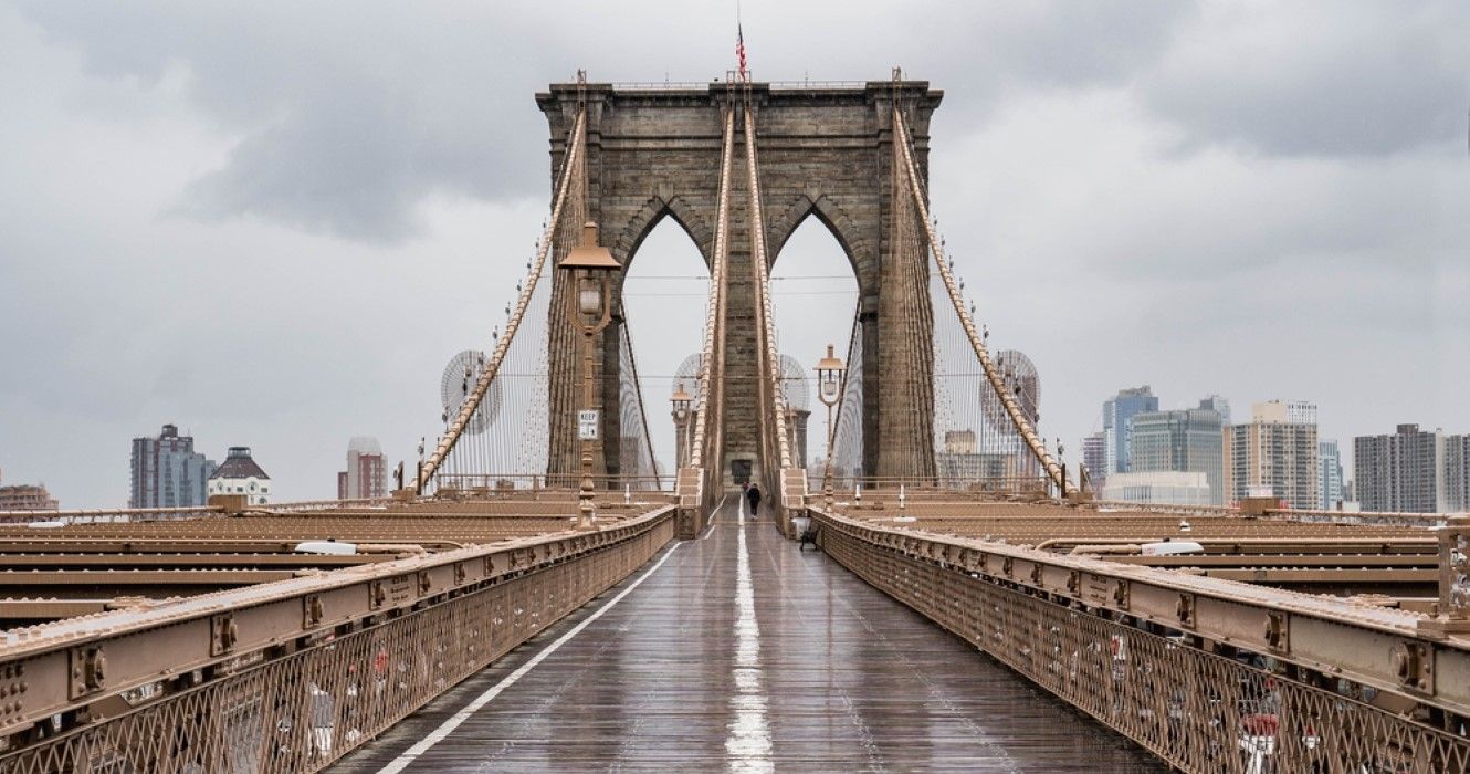 Rain at Brooklyn Bridge