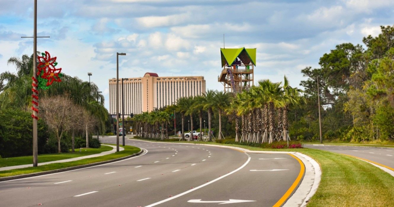 Rollercoaster Panoramic view in International Drive area, Orlando, Florida