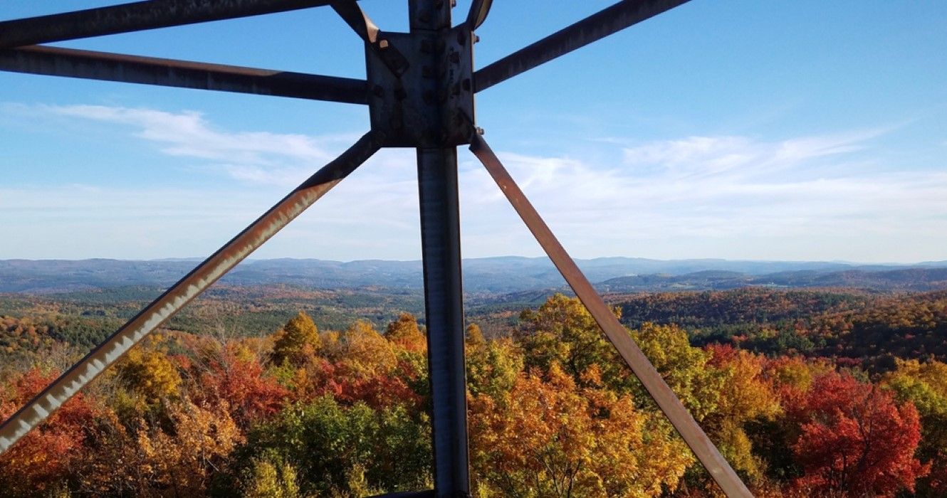 Gile Mountain Observation Tower in the fall