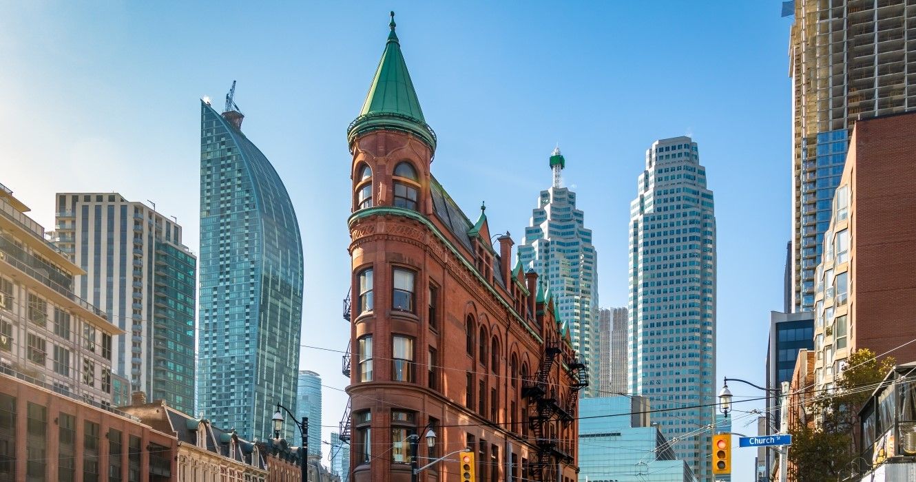 Gooderham or Flatiron Building in downtown Toronto