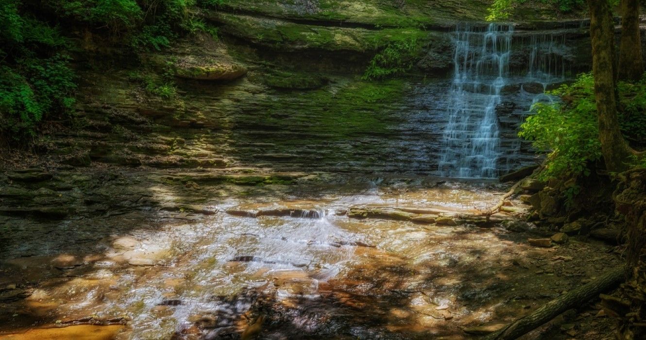 Jackson Falls along the Natchez Trace Parkway in Tennessee