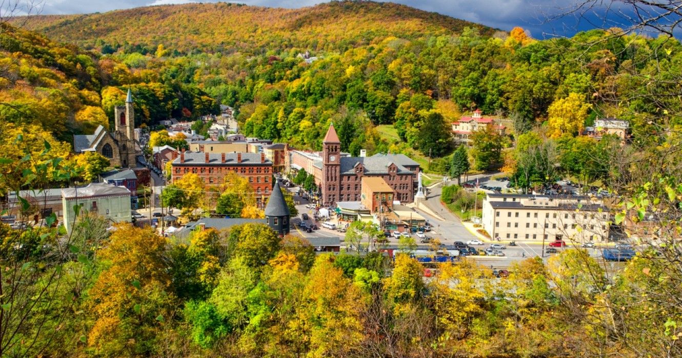 Jim Thorpe, a gorgeous town in Pennsylvania in fall colors