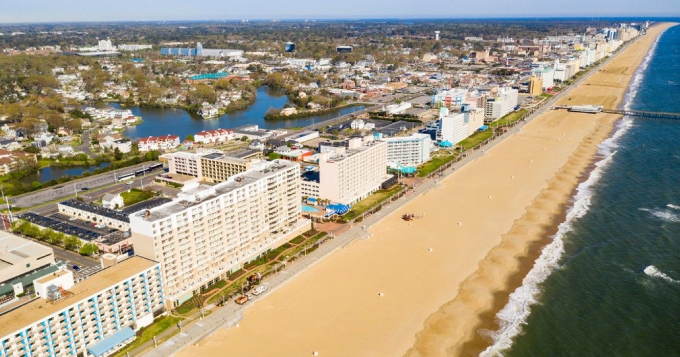 Aerial view of Ocean City, Maryland, United States