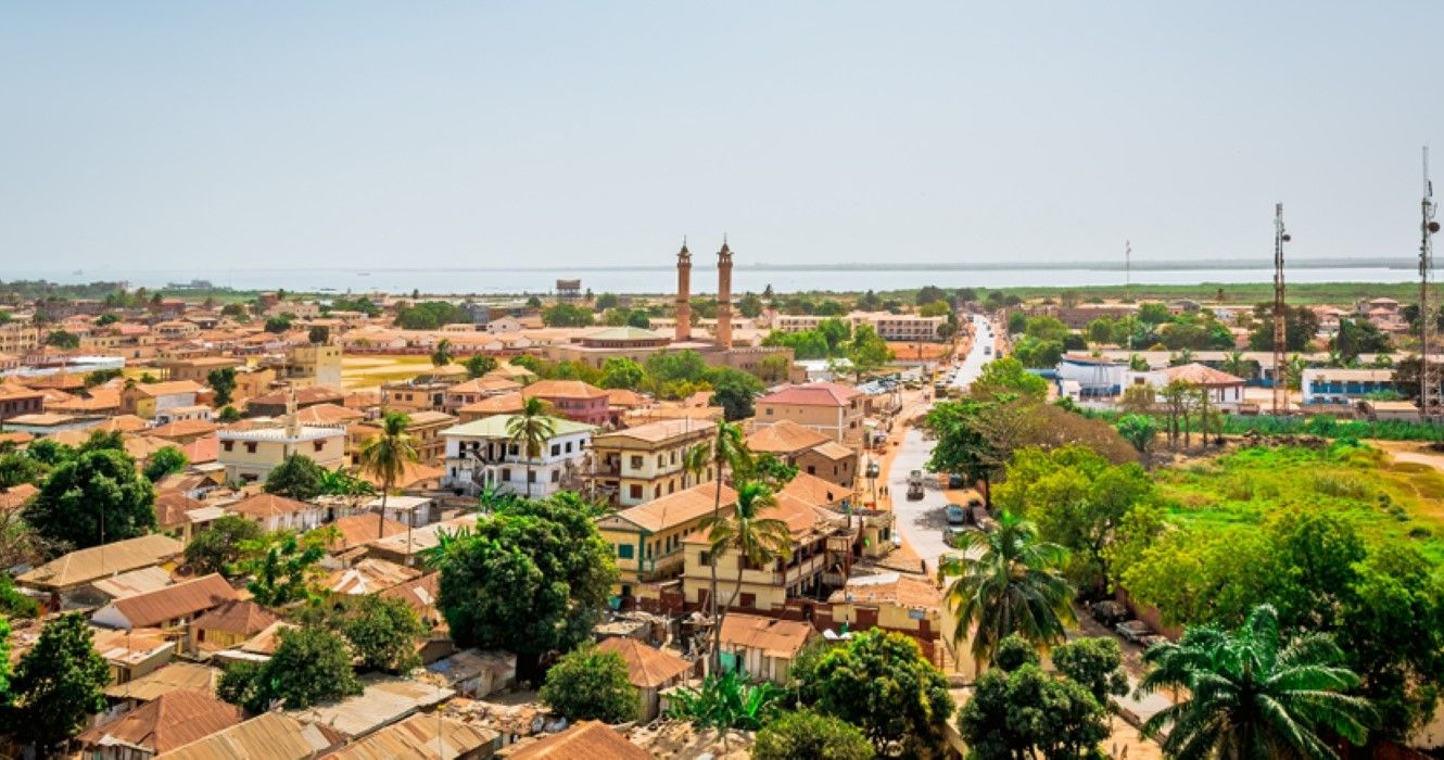 The city of Banjul and Gambia river, The Gambia