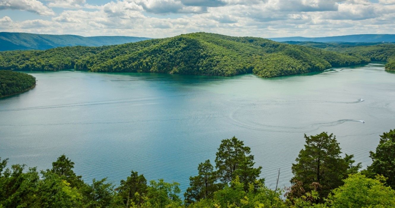 View of Raystown Lake from Hawns Overlook, in Huntingdon, Pennsylvania
