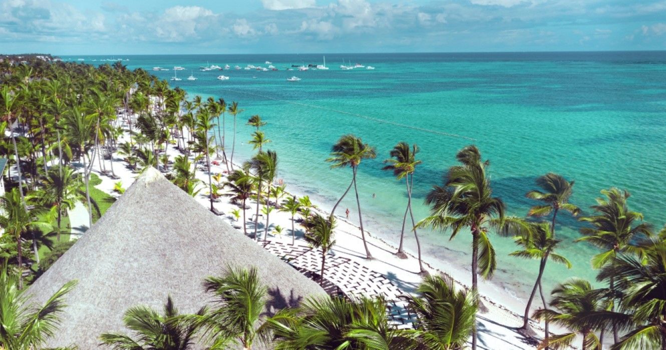 White sandy beach in Punta Cana, Dominican Republic