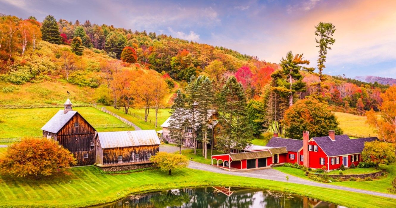 Woodstock, Vermont in the fall
