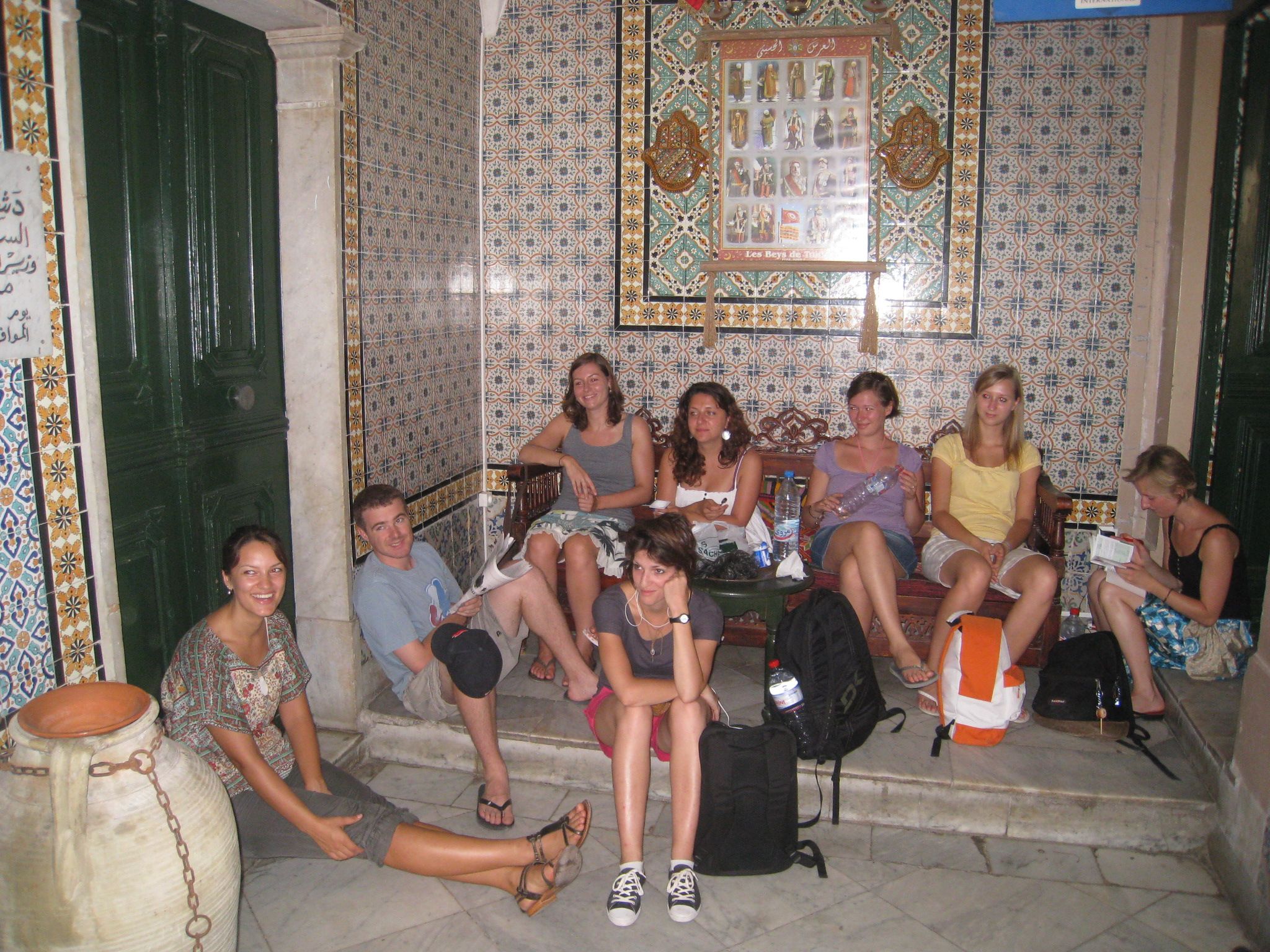 Tourists At Top Hostel Auberge El Medina