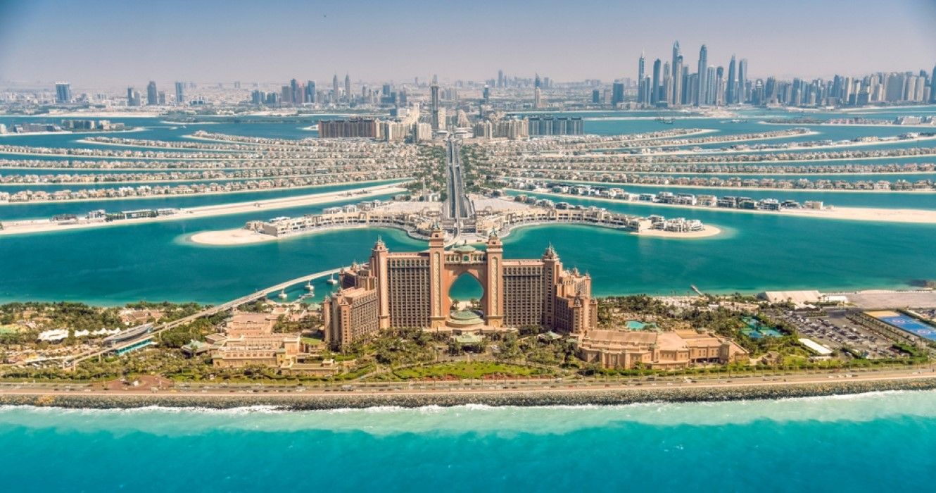 Dubai view from Palm Island