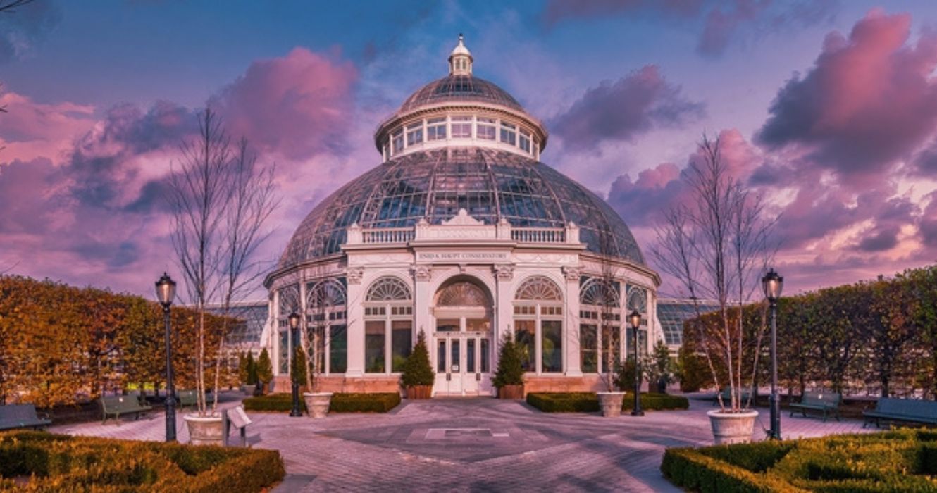 Enid A. Haupt Conservatory building at New York Botanical Garden