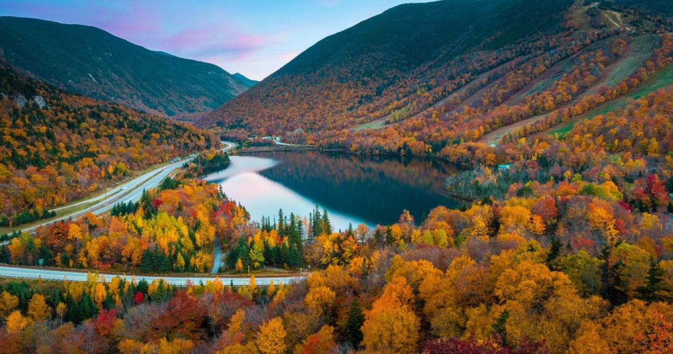 Franconia Notch State Park  White Mountain National Forest, New Hampshire in the fall
